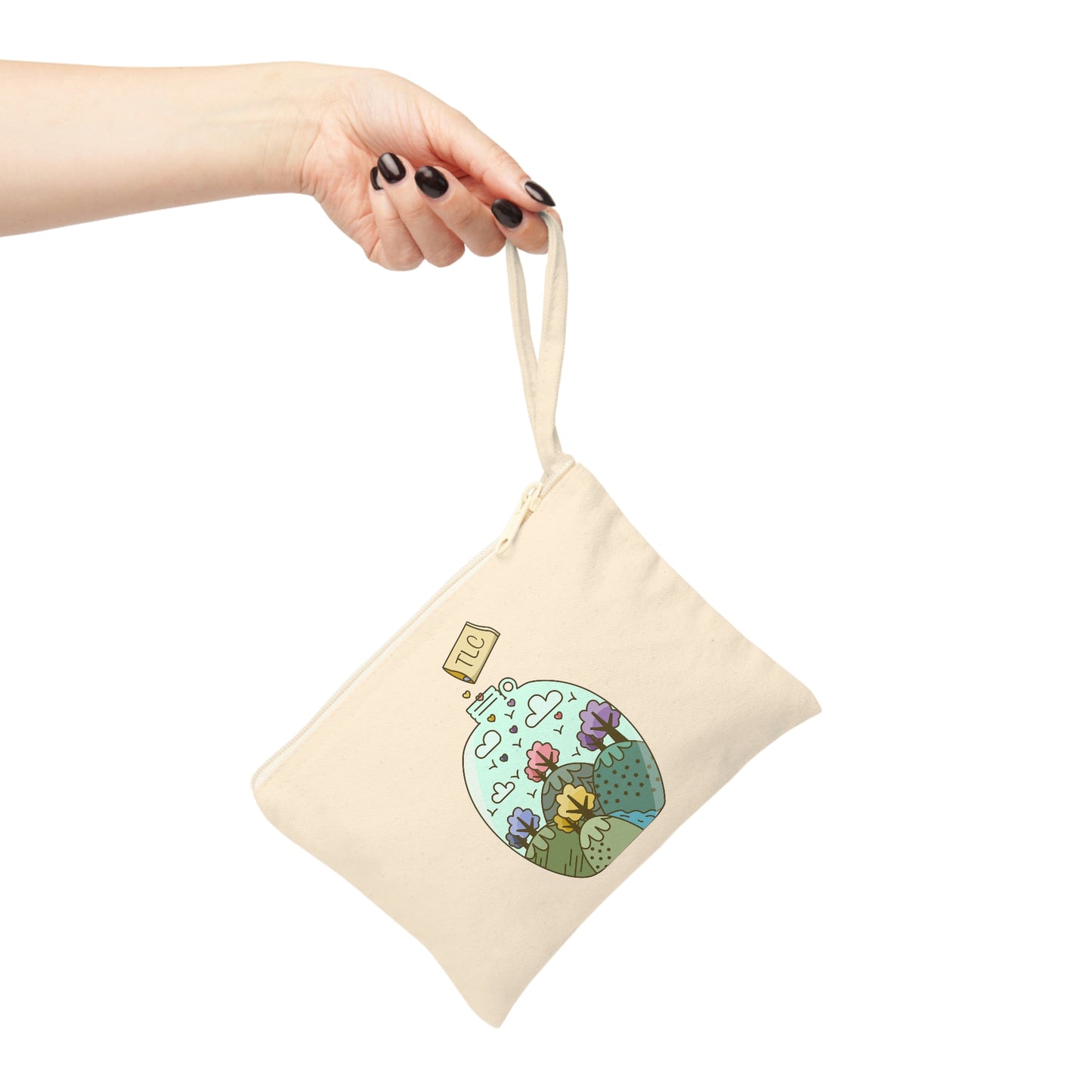 Cotton Zipper Pouch - Take Care of Our Earth