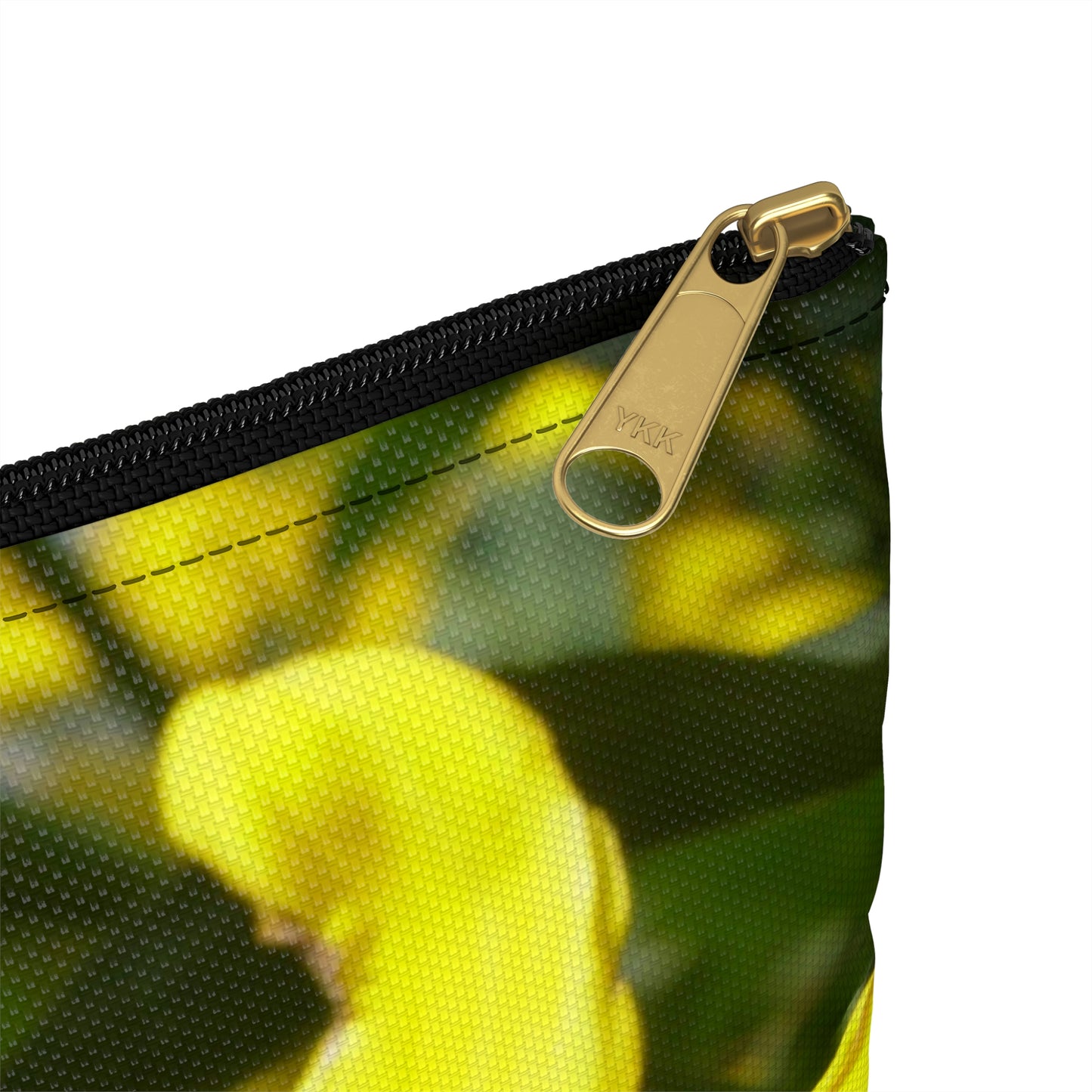 Flat Zipper Pouch - Bee on Yellow Coneflower