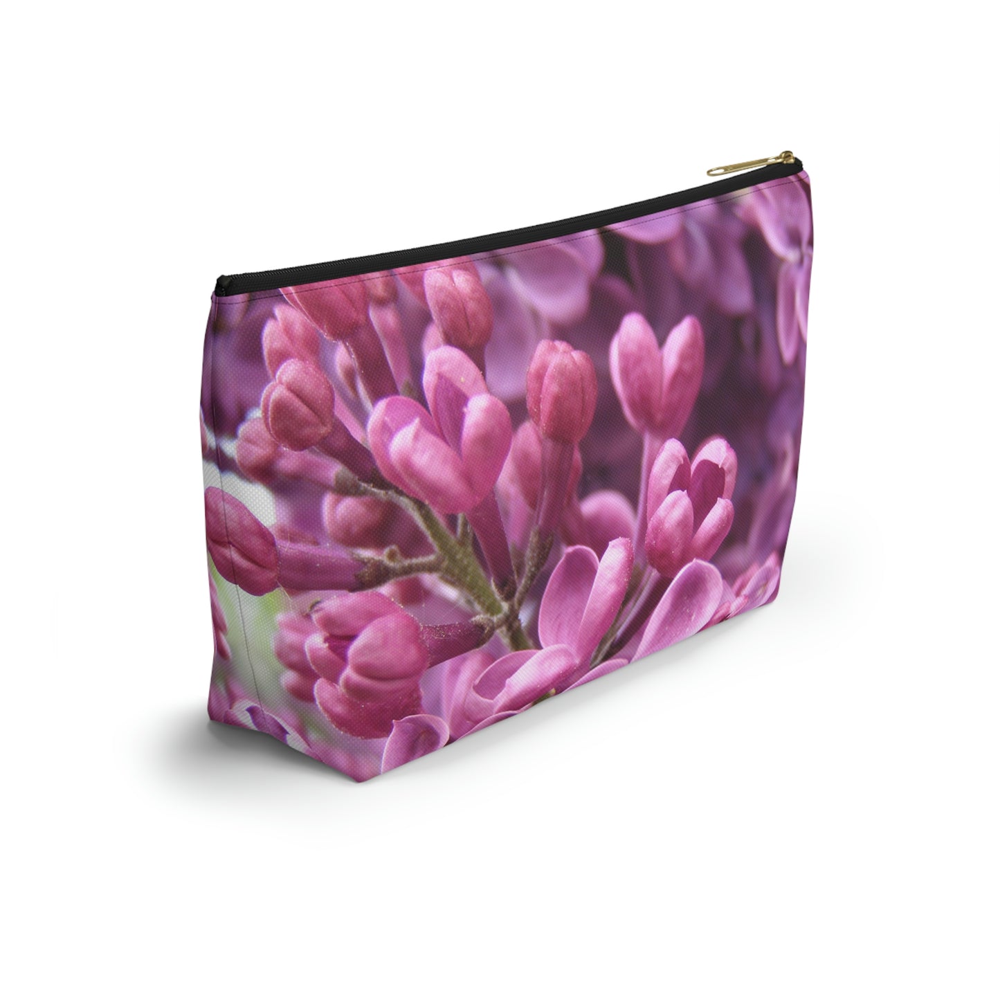 Big Bottom Zipper Pouch - Lilacs in Bloom