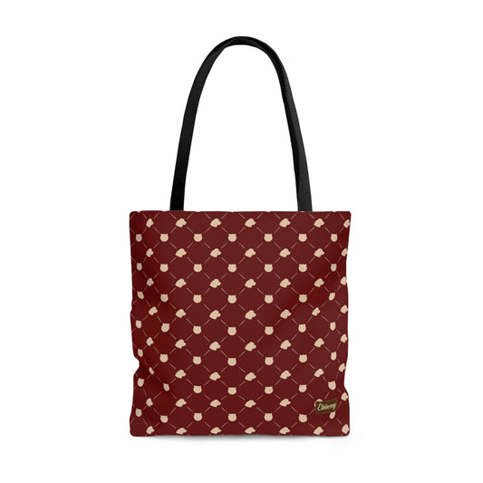 Lightweight Tote Bag - Cat & Dog in Berry