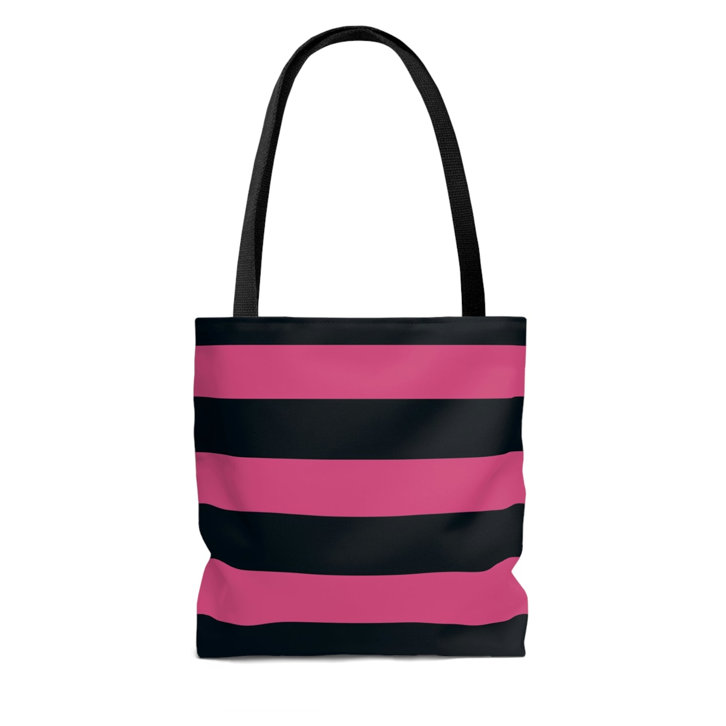 Lightweight Tote Bag - Hot Pink/Navy Stripes