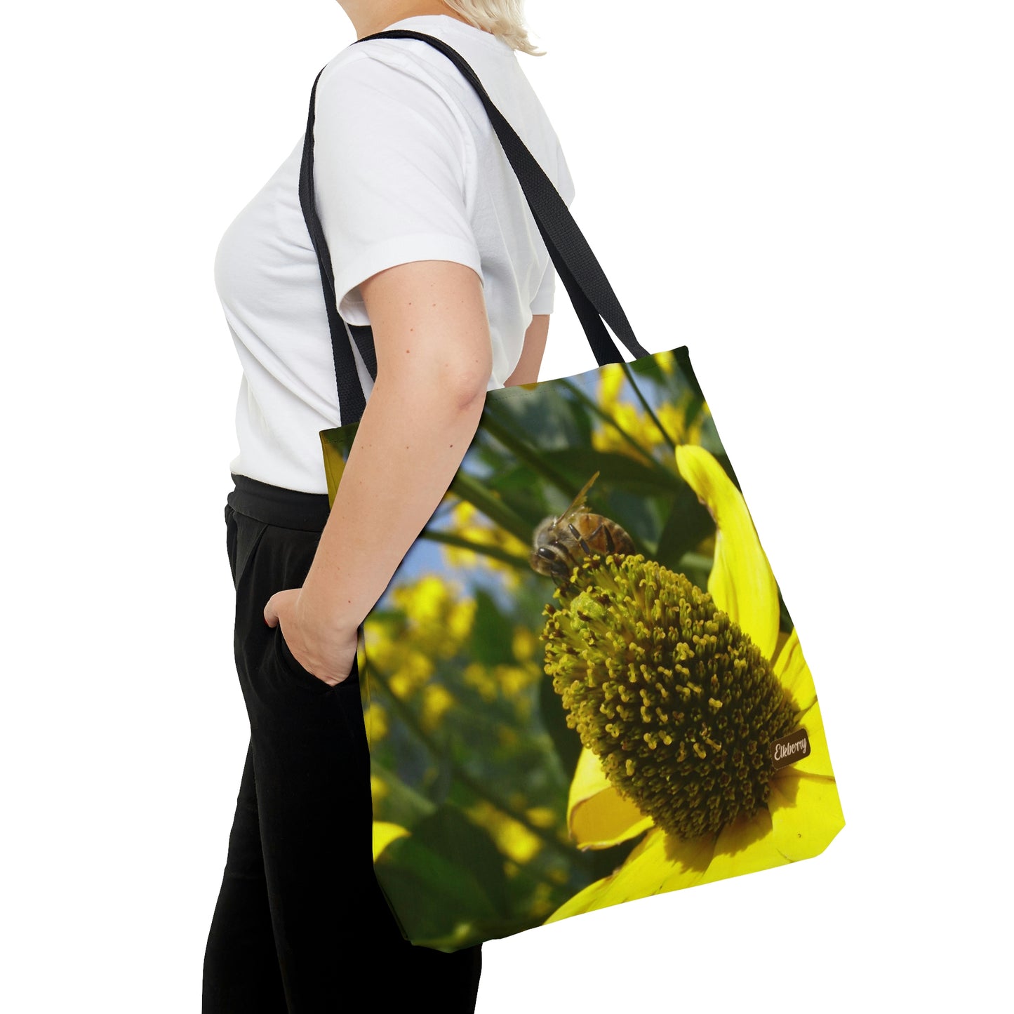 Lightweight Tote Bag - Bee on Yellow Coneflower