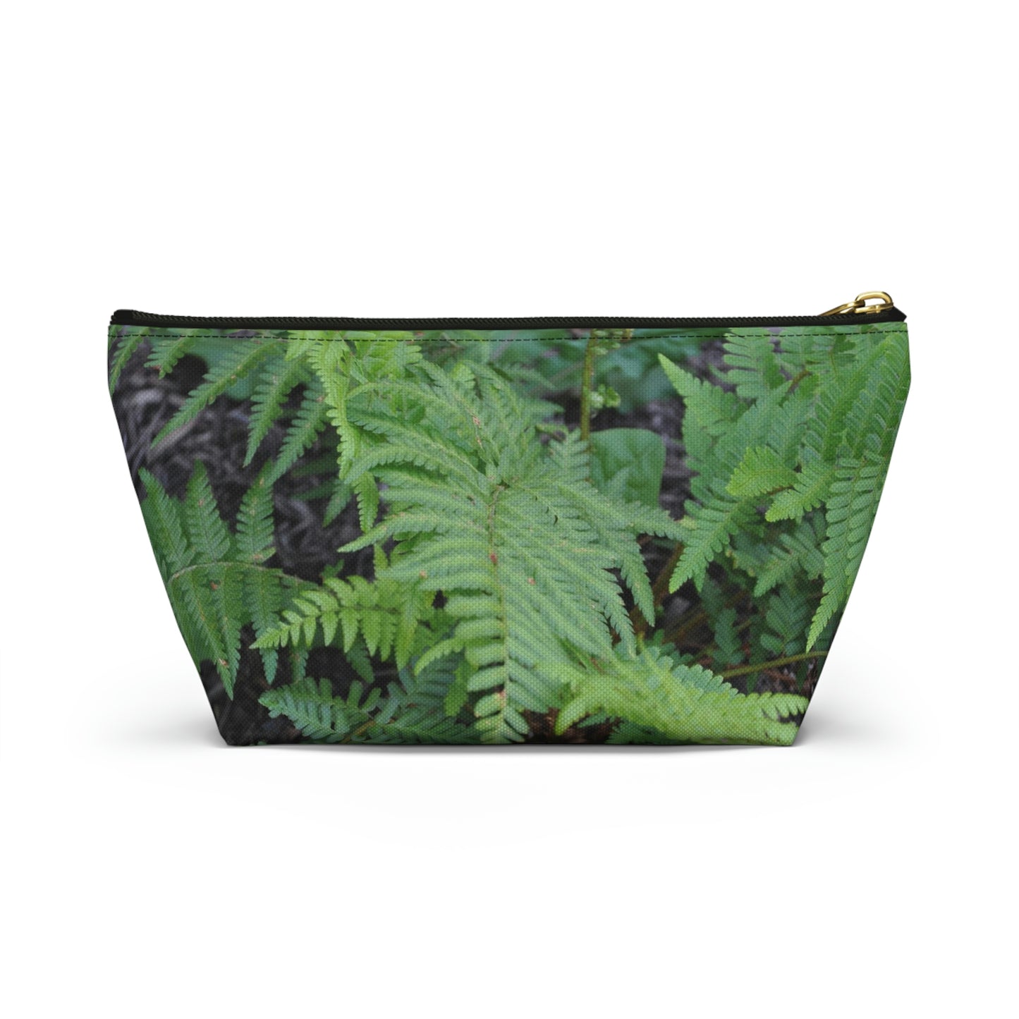 Big Bottom Zipper Pouch - Ferns
