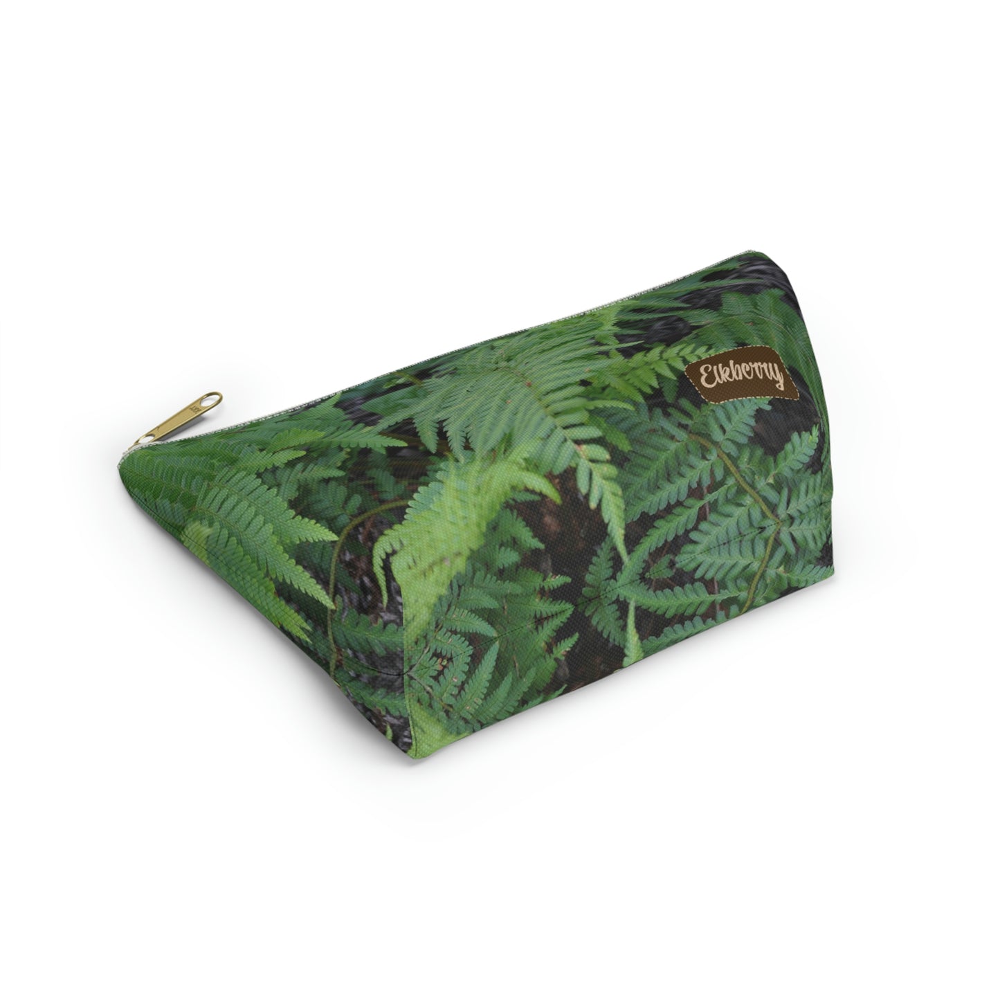 Big Bottom Zipper Pouch - Ferns