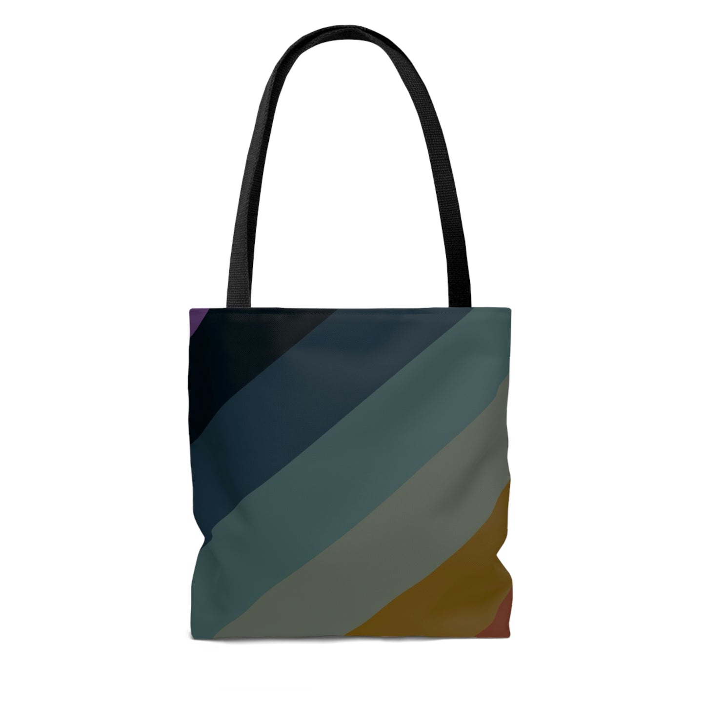 Lightweight Tote Bag - Jewel Tone Rainbow, Diagonal