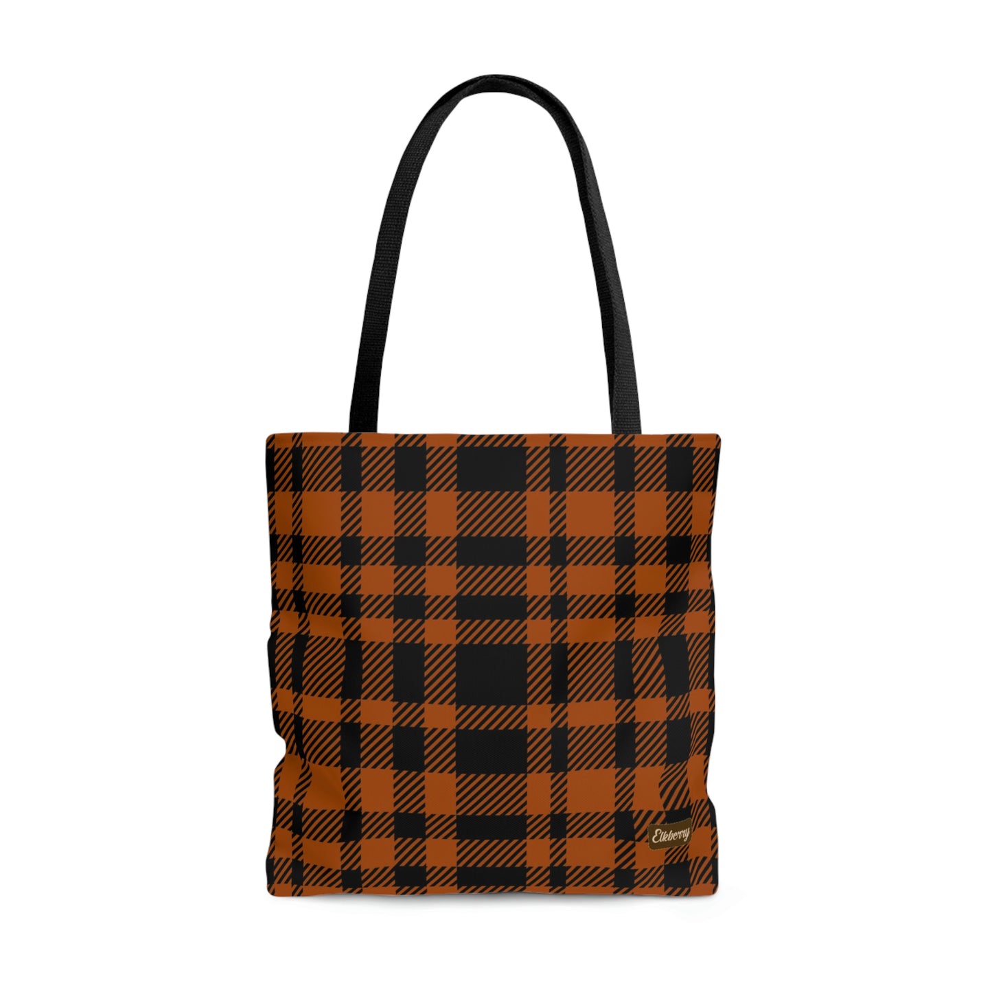 Lightweight Tote Bag - Orange Buffalo Check, Orange Plaid