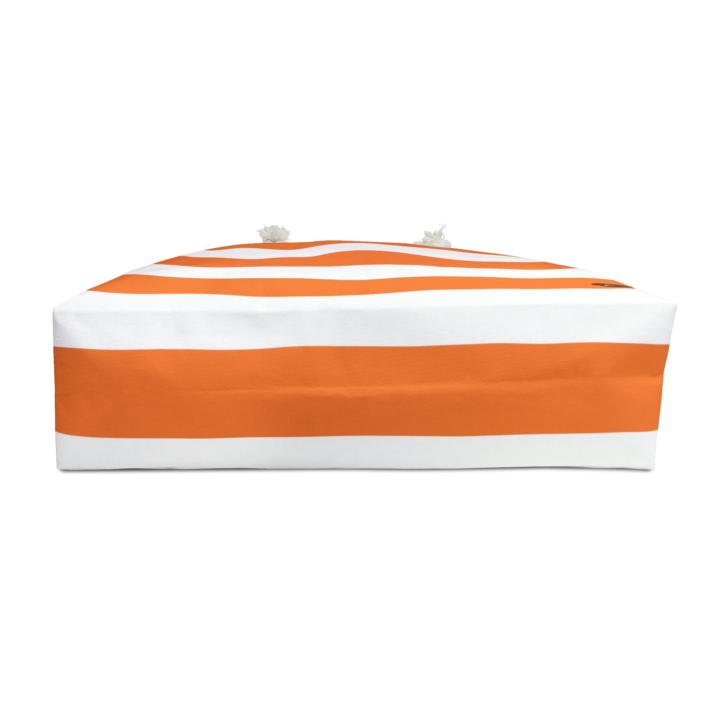 Weekender Tote Bag - Orange/White Stripes