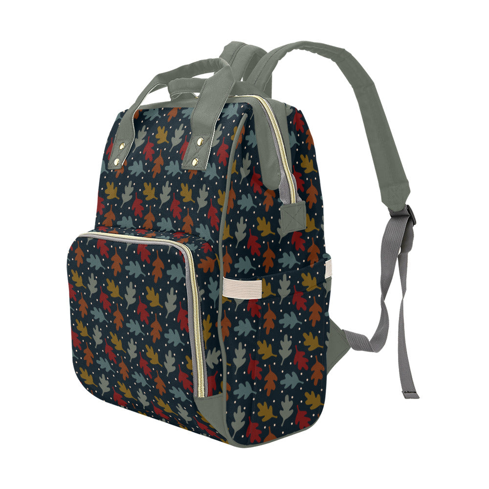 Fall Leaves - Sage Multi-Function Backpack