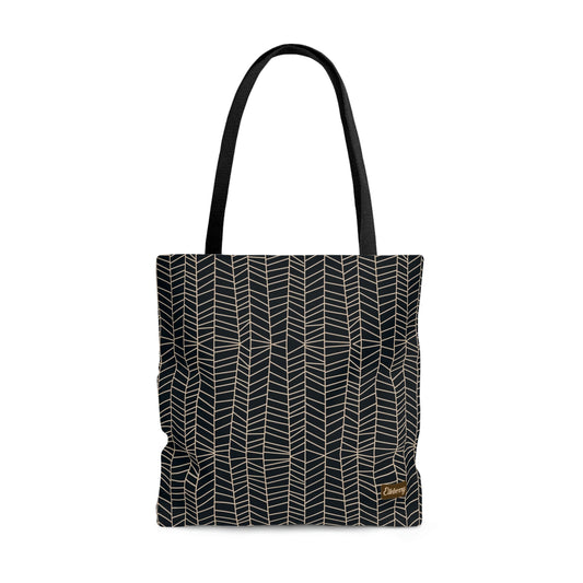Lightweight Tote Bag - Herringbone in Navy