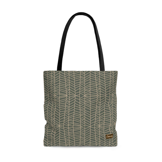 Lightweight Tote Bag - Herringbone in Sage