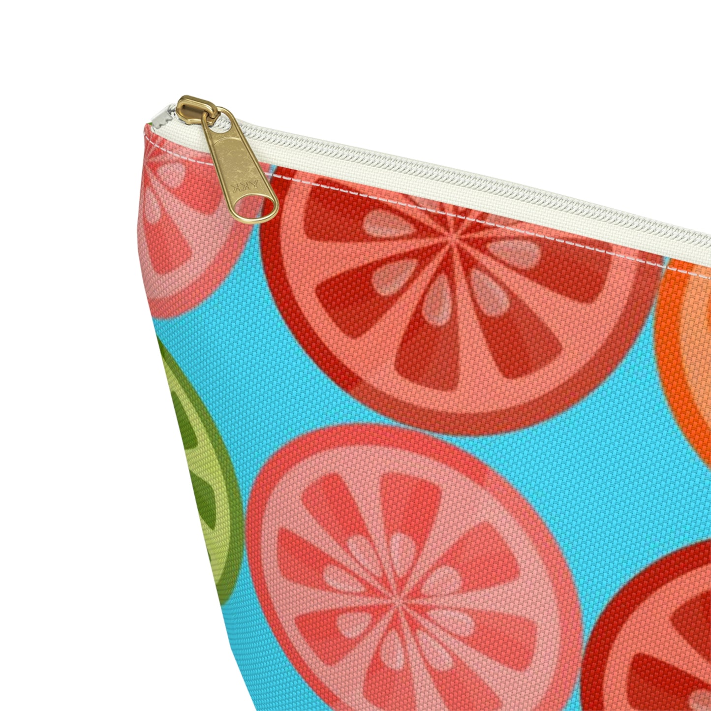 Big Bottom Zipper Pouch - Citrus Slices