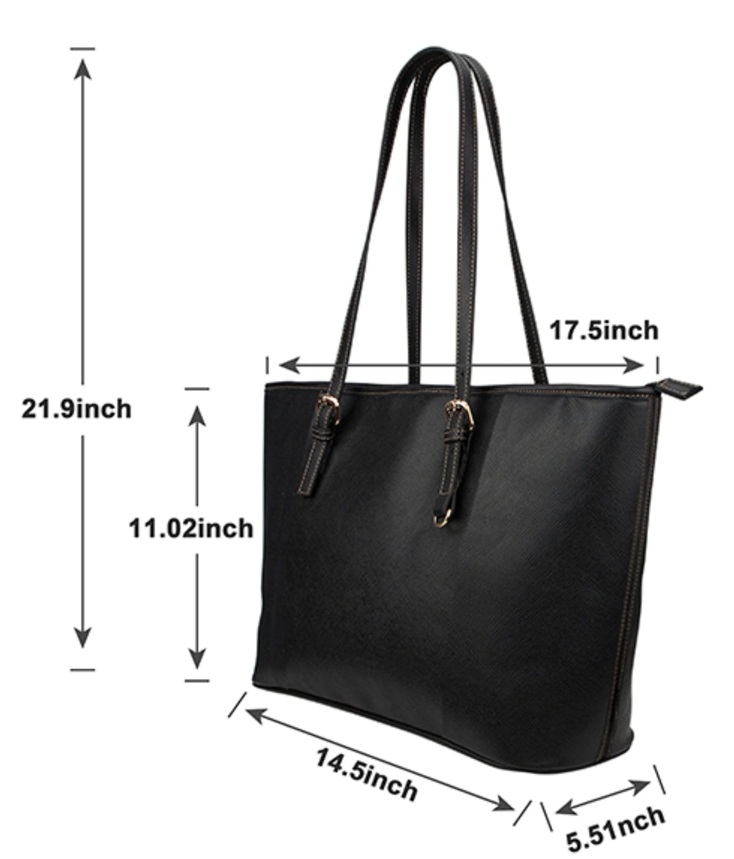 Potted Plants - Red Vegan Leather Zipper Tote Handbag (Large)
