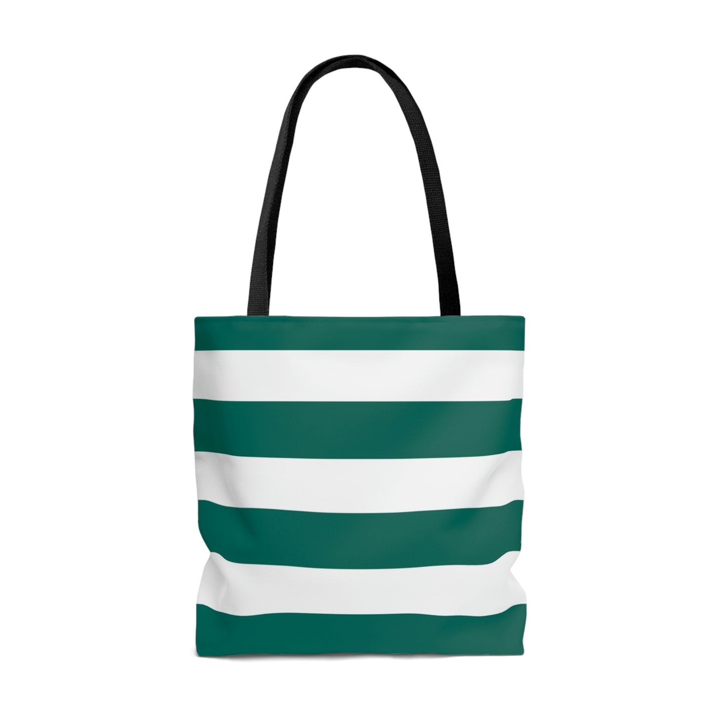 Lightweight Tote Bag - Turquoise/White Stripes