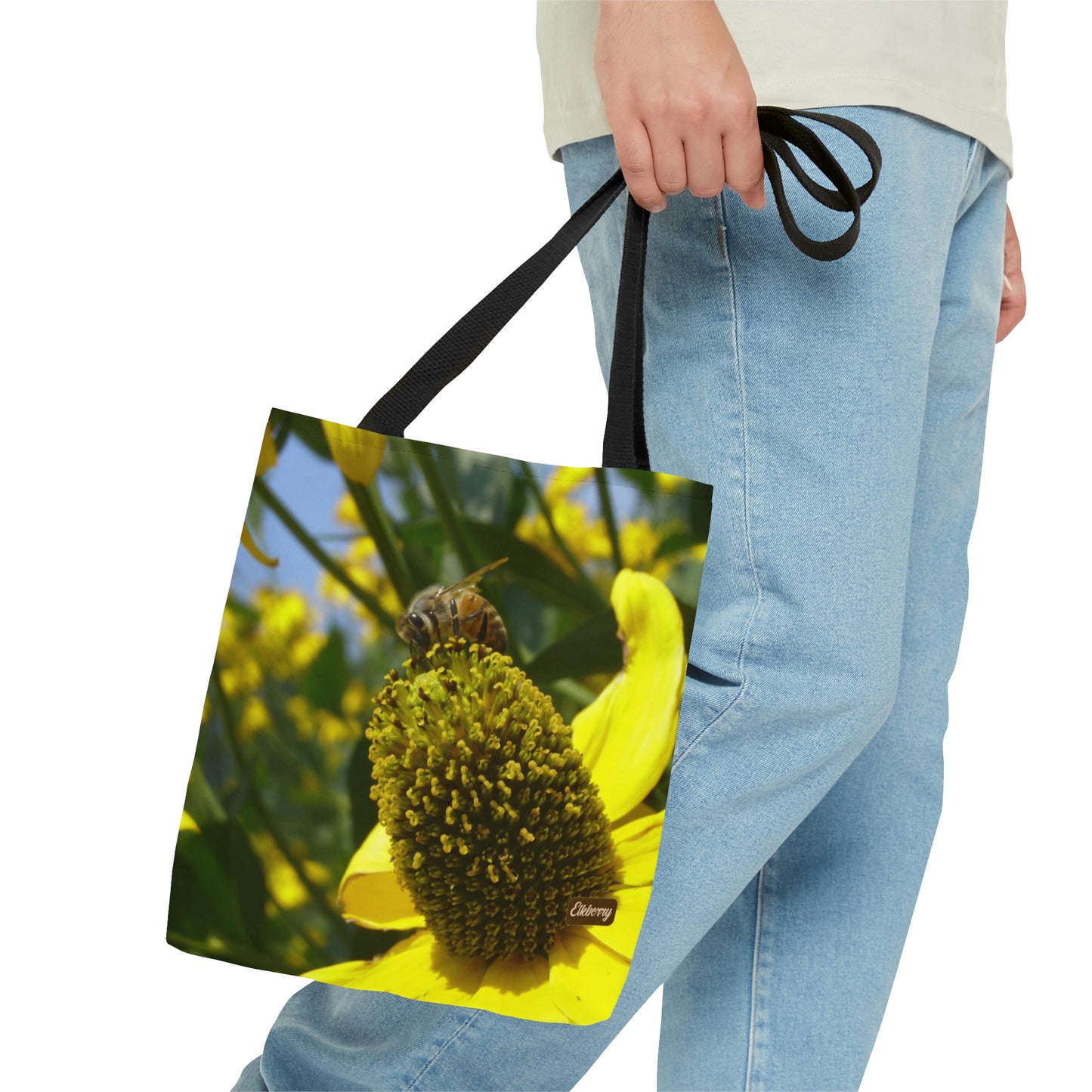 Lightweight Tote Bag - Bee on Yellow Coneflower