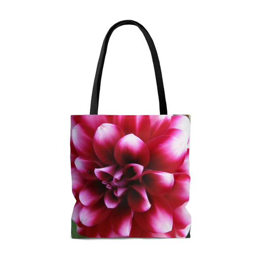 Lightweight Tote Bag - Pink & White Dahlia