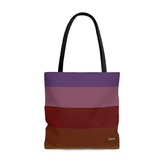 Lightweight Tote Bag - Jewel Tone Rainbow, Horizontal