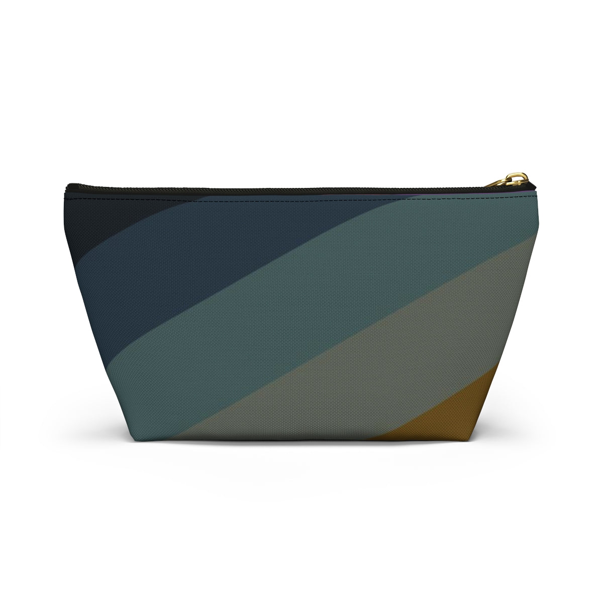 Big Bottom Zipper Pouch - Jeweltone Rainbow, Diagonal