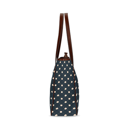 Cat & Dog - Navy Classic Tote Handbag