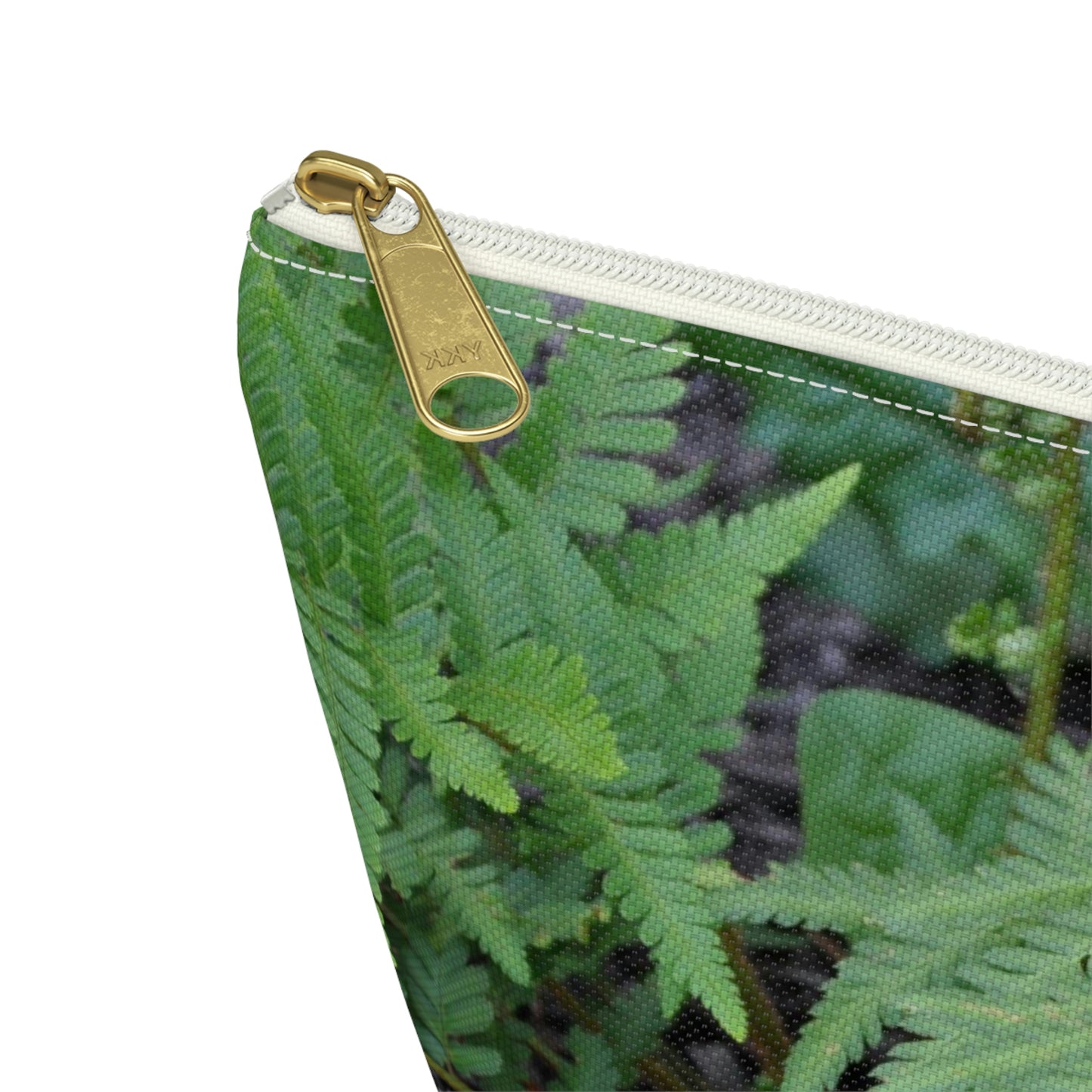 Big Bottom Zipper Pouch - Ferns