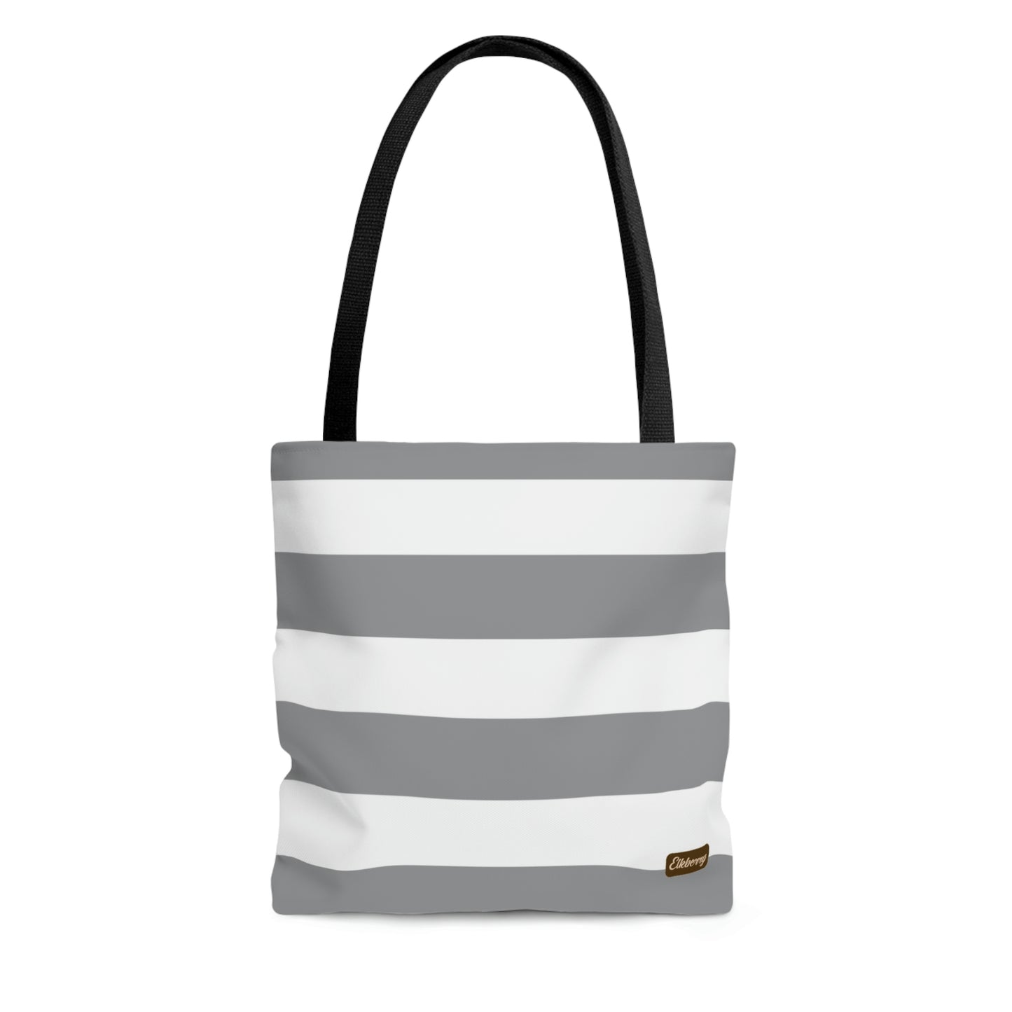Lightweight Tote Bag - Ash Gray/White Stripes