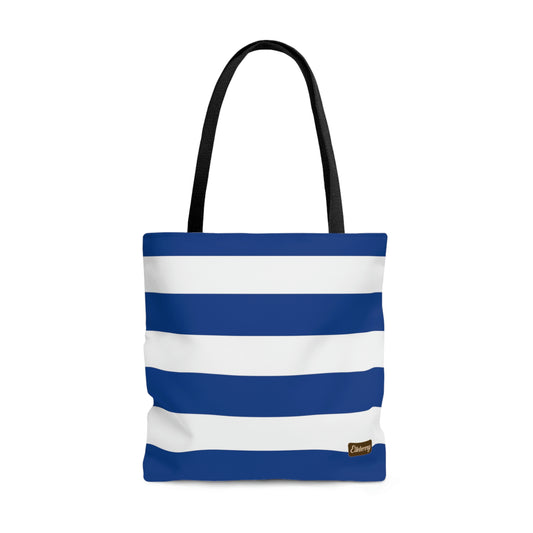 Lightweight Tote Bag - True Blue/White Stripes