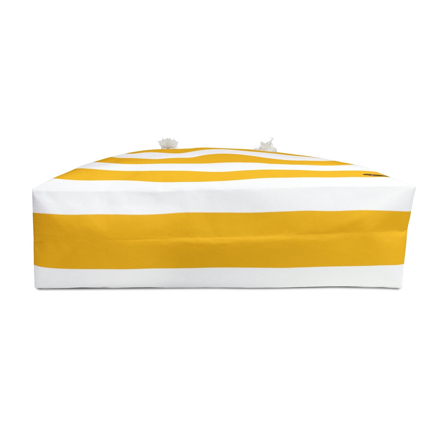 Weekender Tote Bag - Lemon Yellow/White Stripes