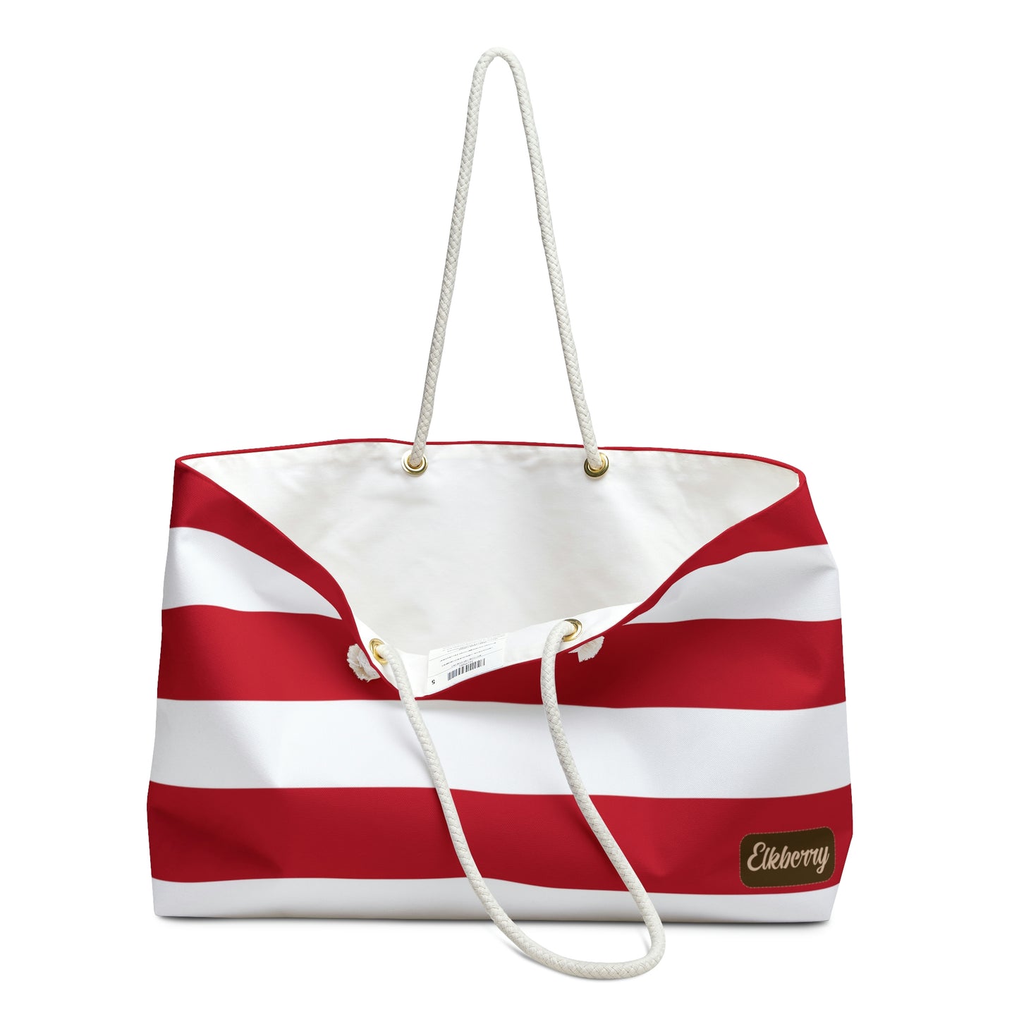 Weekender Tote Bag - Red/White Stripes