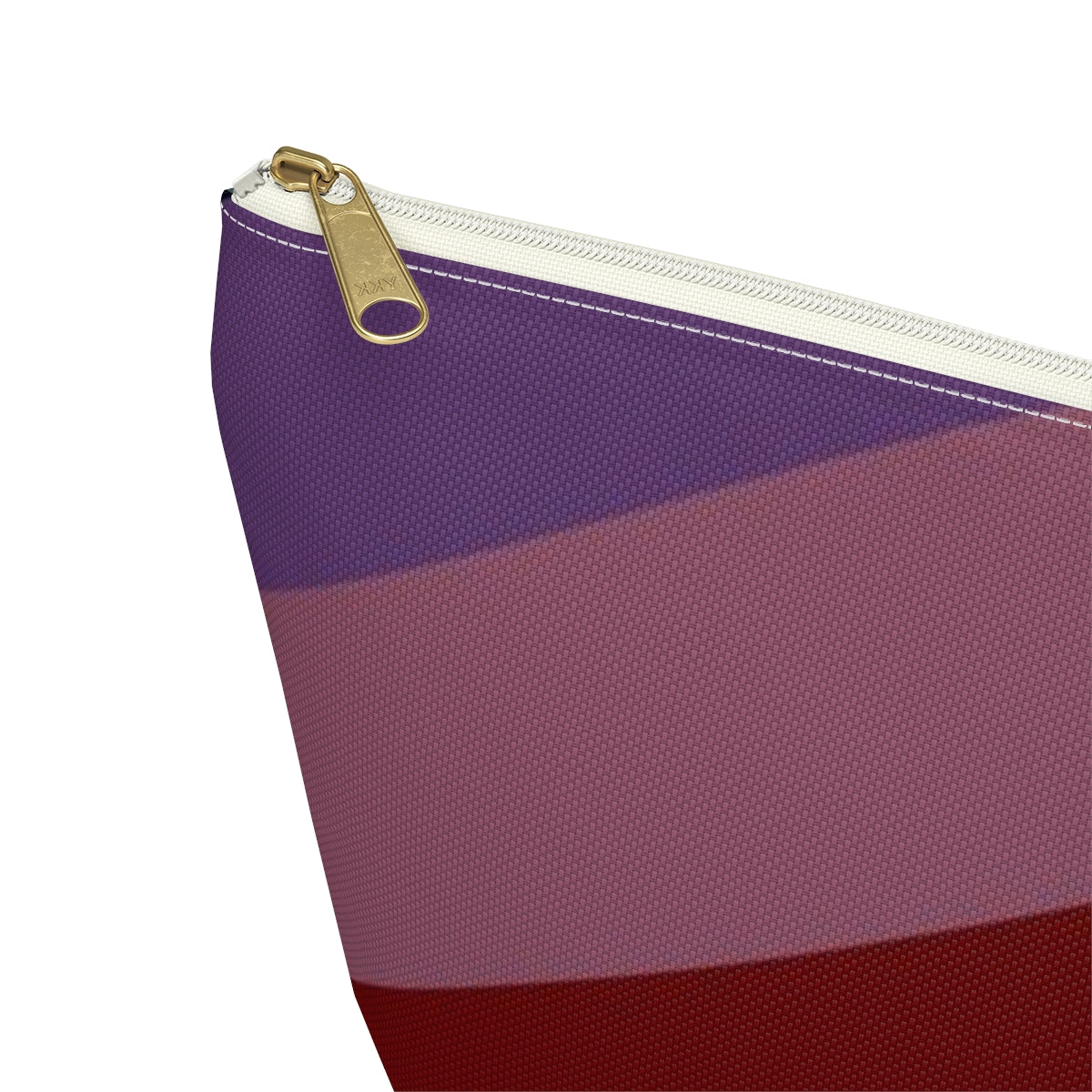 Big Bottom Zipper Pouch - Jeweltone Rainbow, Diagonal
