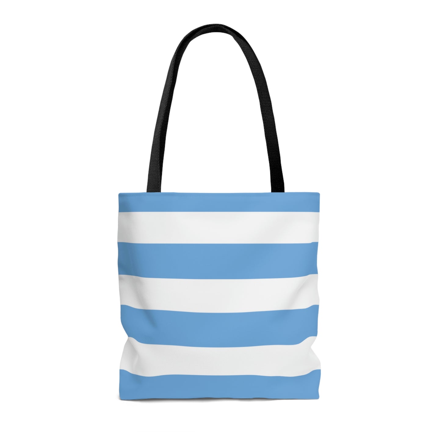Lightweight Tote Bag - Light Blue/White Stripes