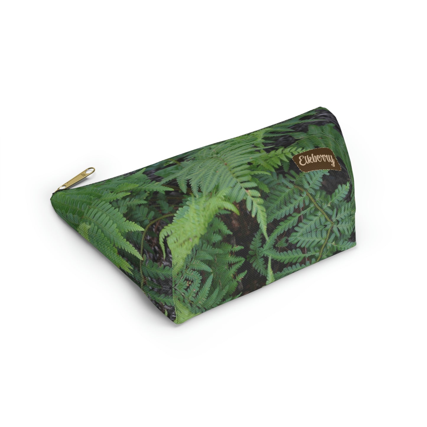 Big Bottom Zipper Pouch - Ferns