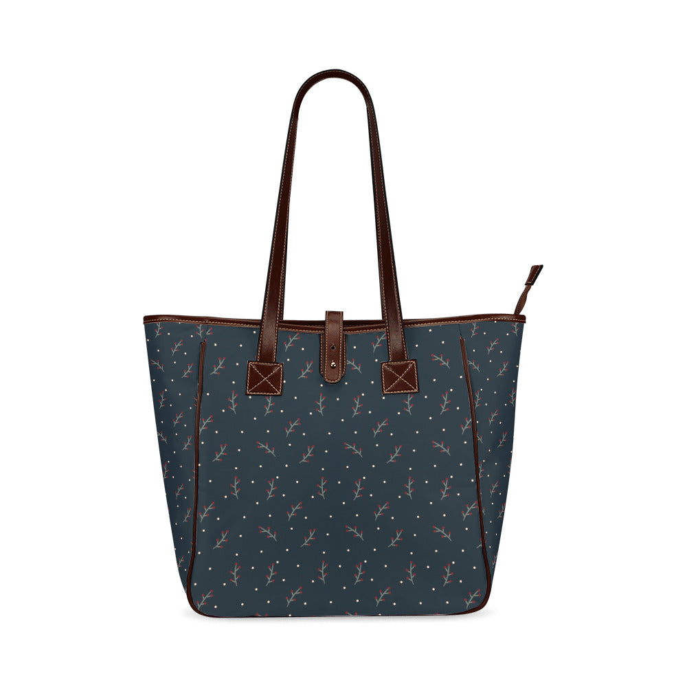 Berries - Navy Classic Tote Handbag