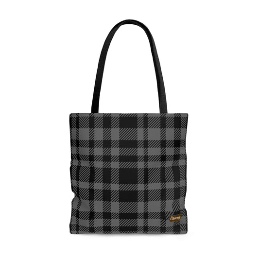 Lightweight Tote Bag - Gray Buffalo Check, Gray Plaid