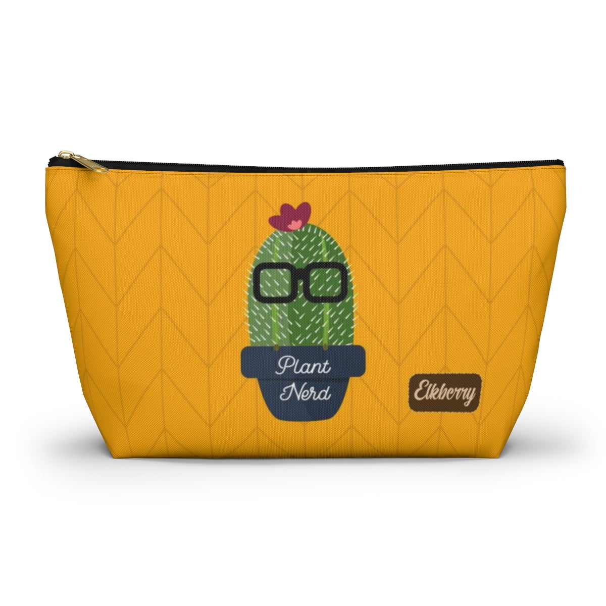 Big Bottom Zipper Pouch - Plant Nerd Cactus