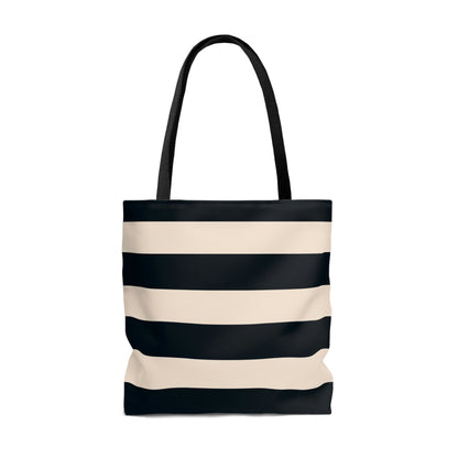 Lightweight Tote Bag - Navy/Cream Stripes