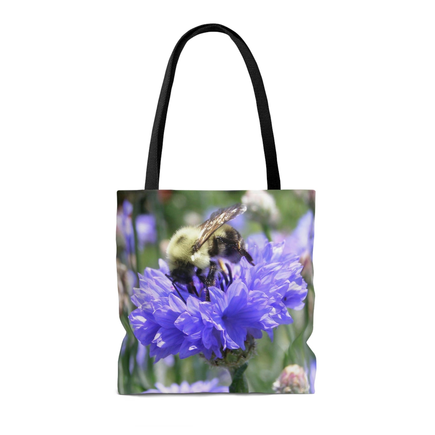 Lightweight Tote Bag - Bee on Bachelor's Button
