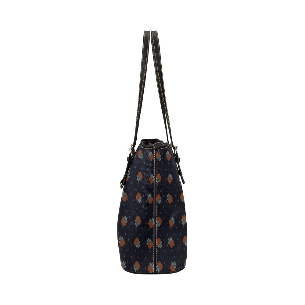 Little Planties Vegan Leather Zipper Tote Handbag (Small)