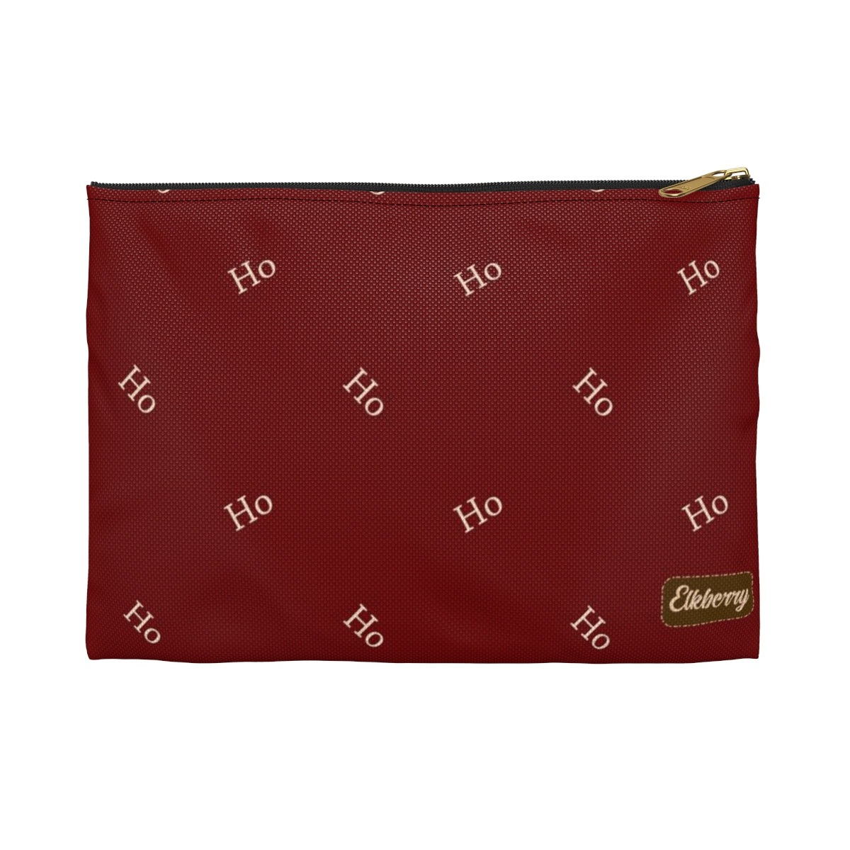 Flat Zipper Pouch - Ho! Ho! Ho!