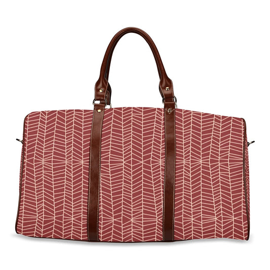 Herringbone - Berry Waterproof Travel Bag (Large)