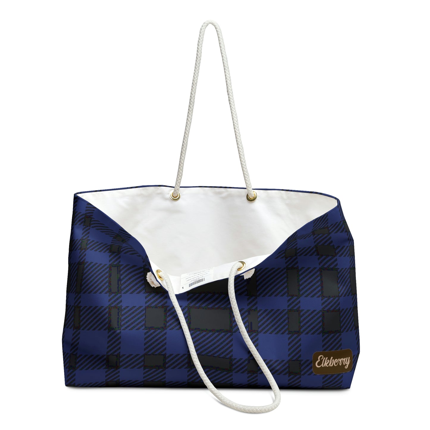 Weekender Tote Bag - Blue Buffalo Check, Blue Plaid
