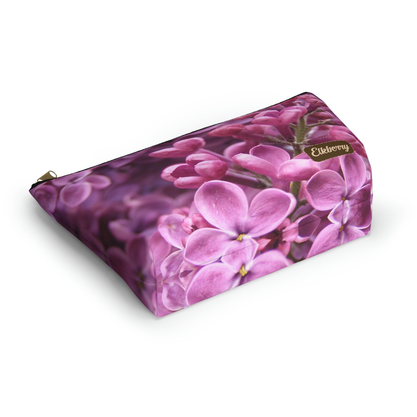 Big Bottom Zipper Pouch - Lilacs in Bloom