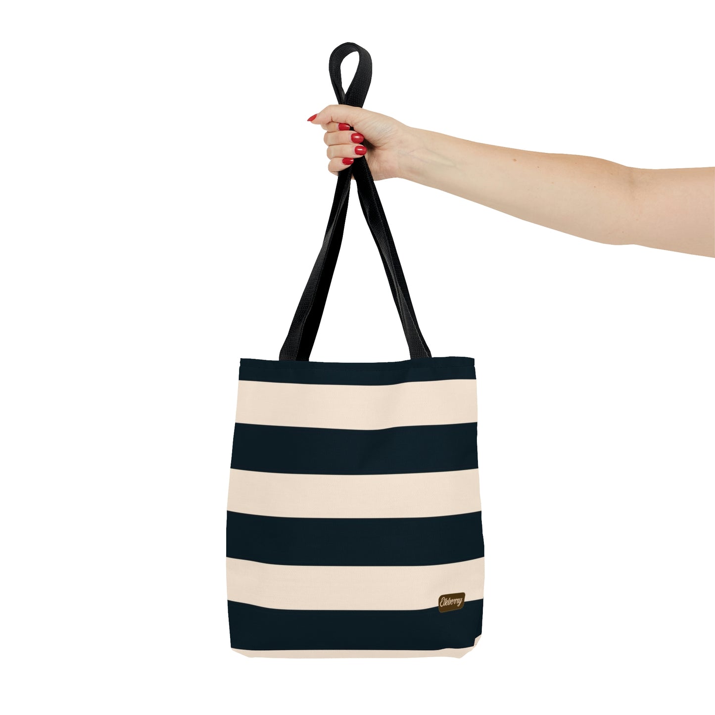Lightweight Tote Bag - Navy/Cream Stripes