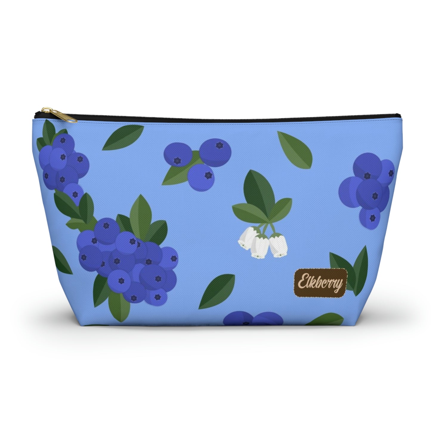 Big Bottom Zipper Pouch - Blueberries