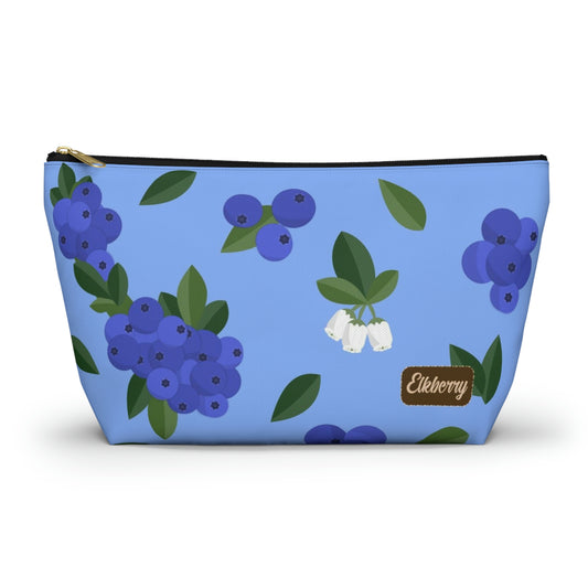 Big Bottom Zipper Pouch - Blueberries