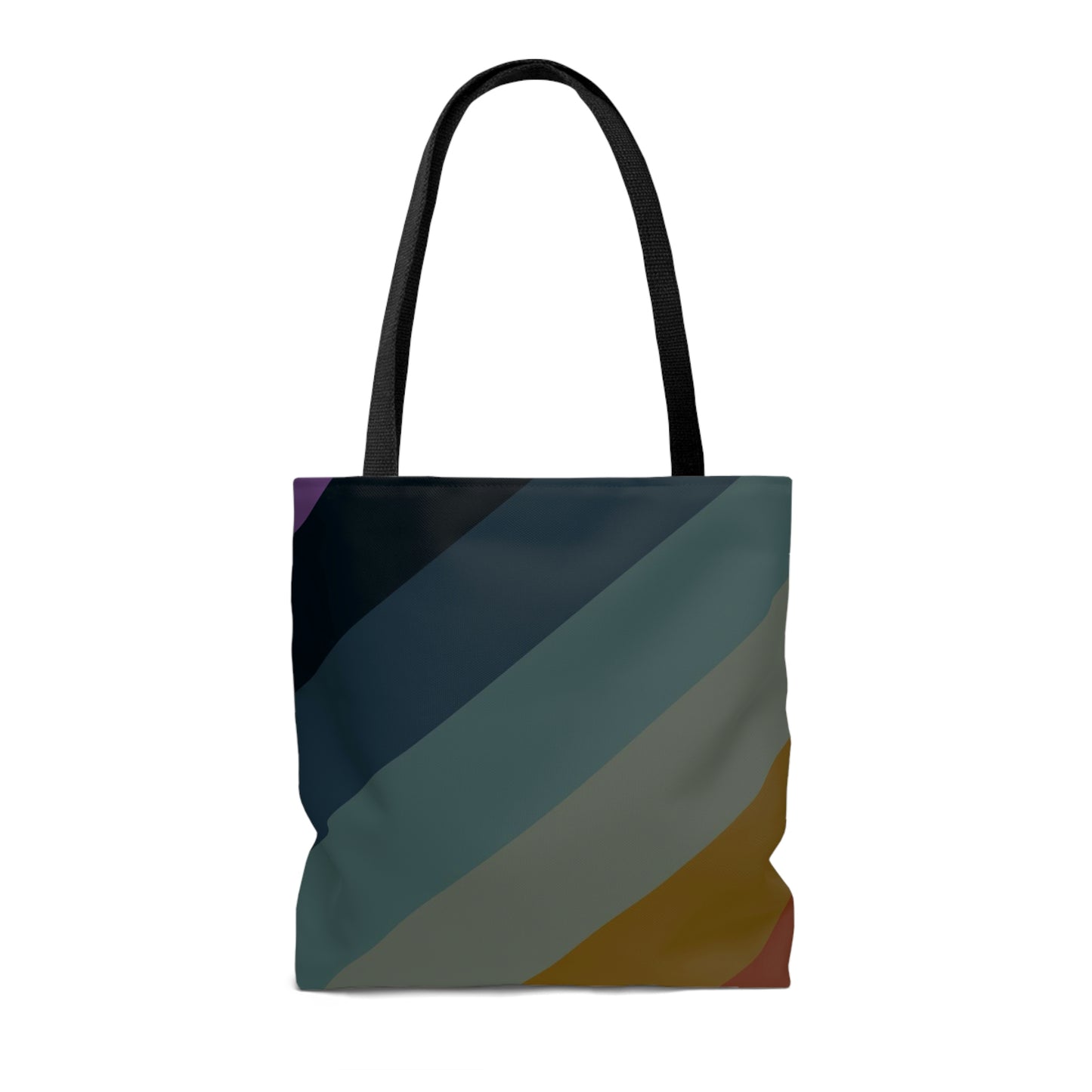 Lightweight Tote Bag - Jewel Tone Rainbow, Diagonal