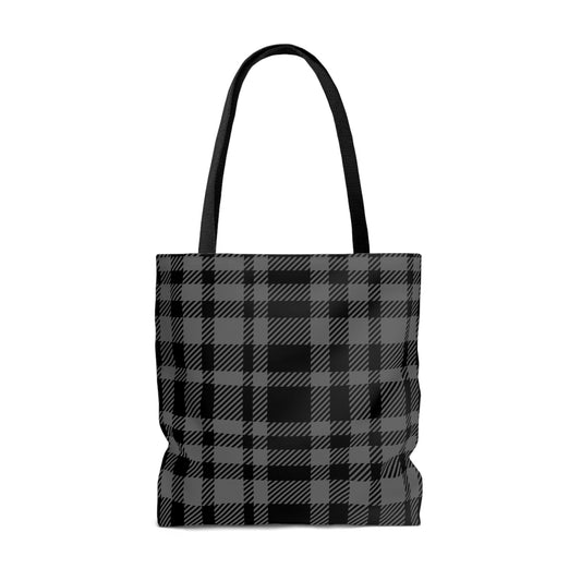 Lightweight Tote Bag - Gray Buffalo Check, Gray Plaid