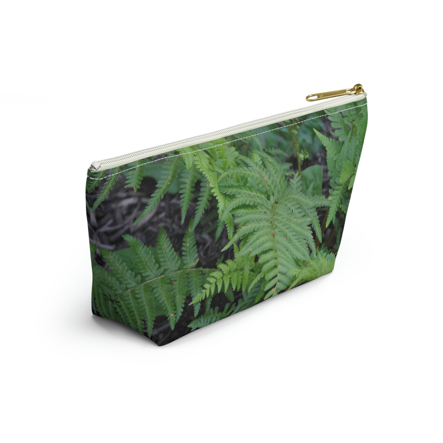 Big Bottom Zipper Pouch - Ferns