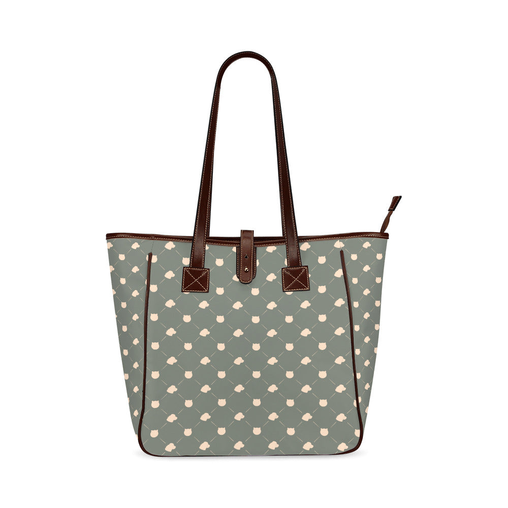 Cat & Dog - Sage Classic Tote Handbag