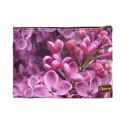 Flat Zipper Pouch - Lilacs in Bloom