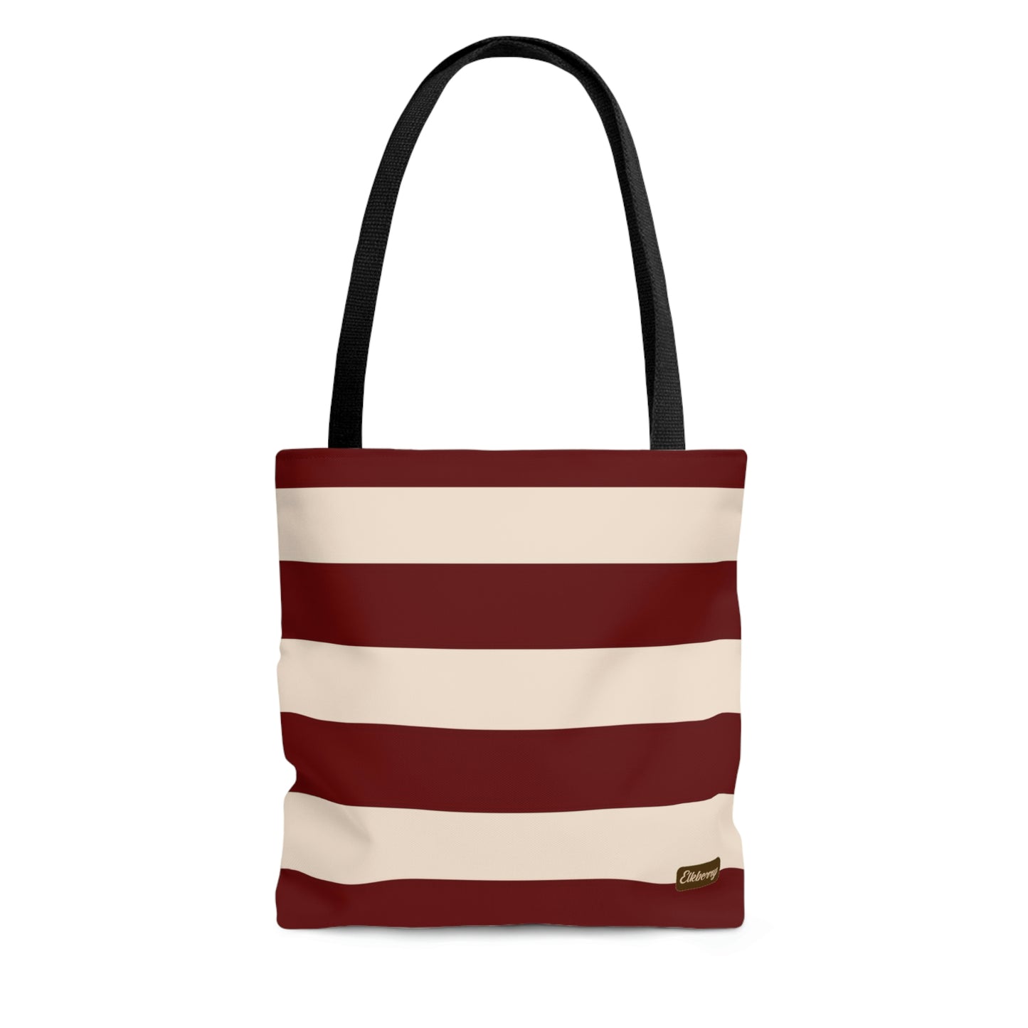 Lightweight Tote Bag - Berry/Cream Stripes