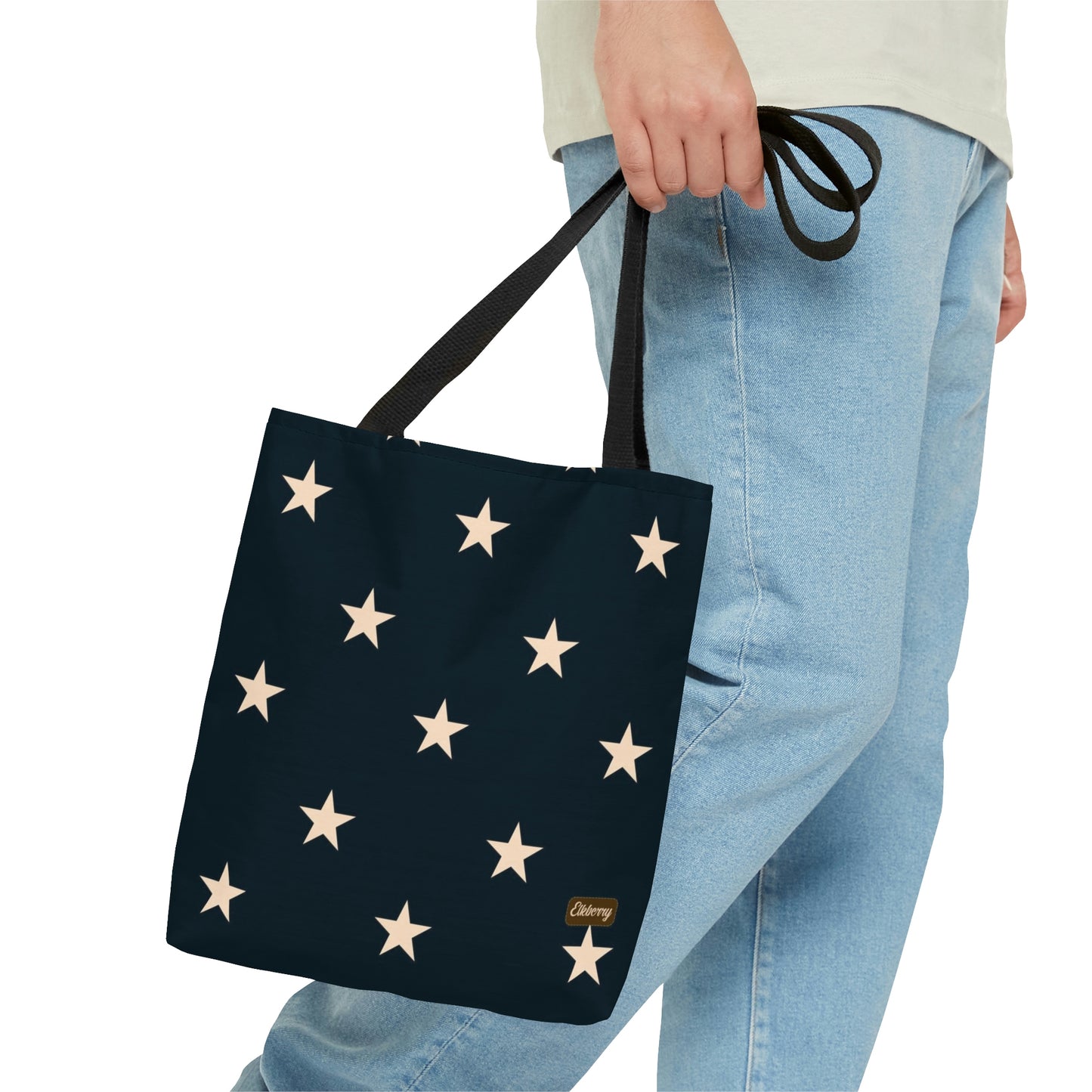 Lightweight Tote Bag - Stars on Navy